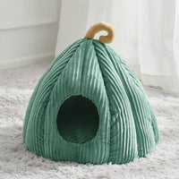 Thumbnail for Pumpkin Palace Cat Cave Bed Cat Beds KittyNook Cat Company Forest Green M