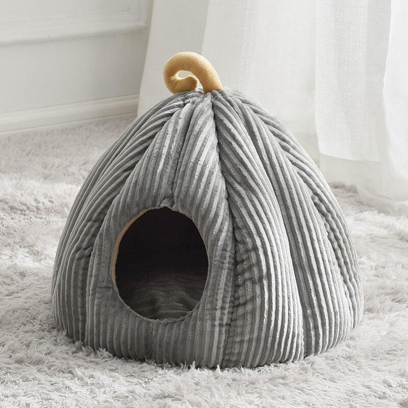Pumpkin Palace Cat Cave Bed Cat Beds KittyNook Cat Company Dusky Gray M