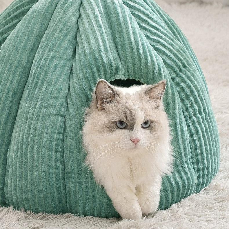 Pumpkin Palace Cat Cave Bed Cat Beds KittyNook Cat Company