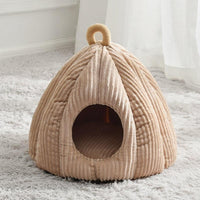 Thumbnail for Pumpkin Palace Cat Cave Bed Cat Beds KittyNook Cat Company Pumpkin Beige M