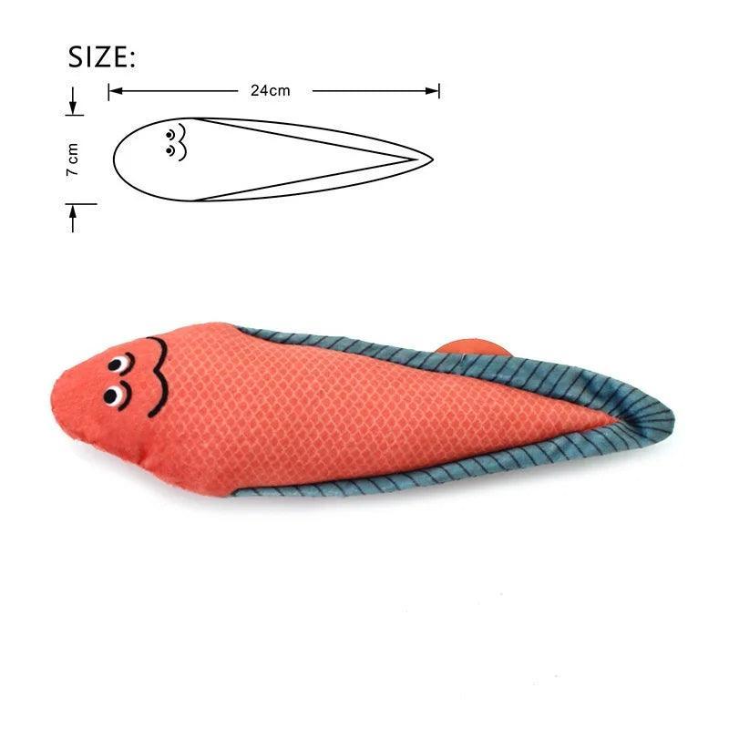 Purrfect Catch Catnip Fish Cat Toy Cat Toys KittyNook Cat Company Orange and Blue Tadpole