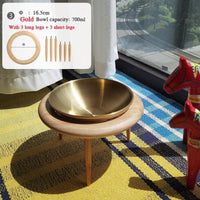 Thumbnail for Purrfect Heights Stainless Steel Elevated Cat Bowl Pet Bowls, Feeders & Waterers KittyNook Cat Company Large - Gold Plated
