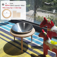 Thumbnail for Purrfect Heights Stainless Steel Elevated Cat Bowl Pet Bowls, Feeders & Waterers KittyNook Cat Company Medium - Stainless Steel