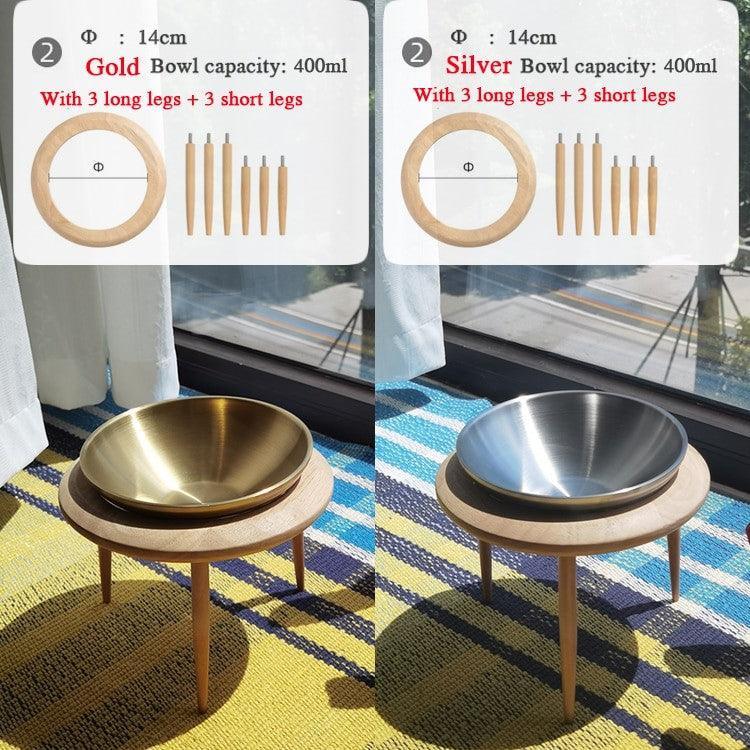 Purrfect Heights Stainless Steel Elevated Cat Bowl Pet Bowls, Feeders & Waterers KittyNook Cat Company