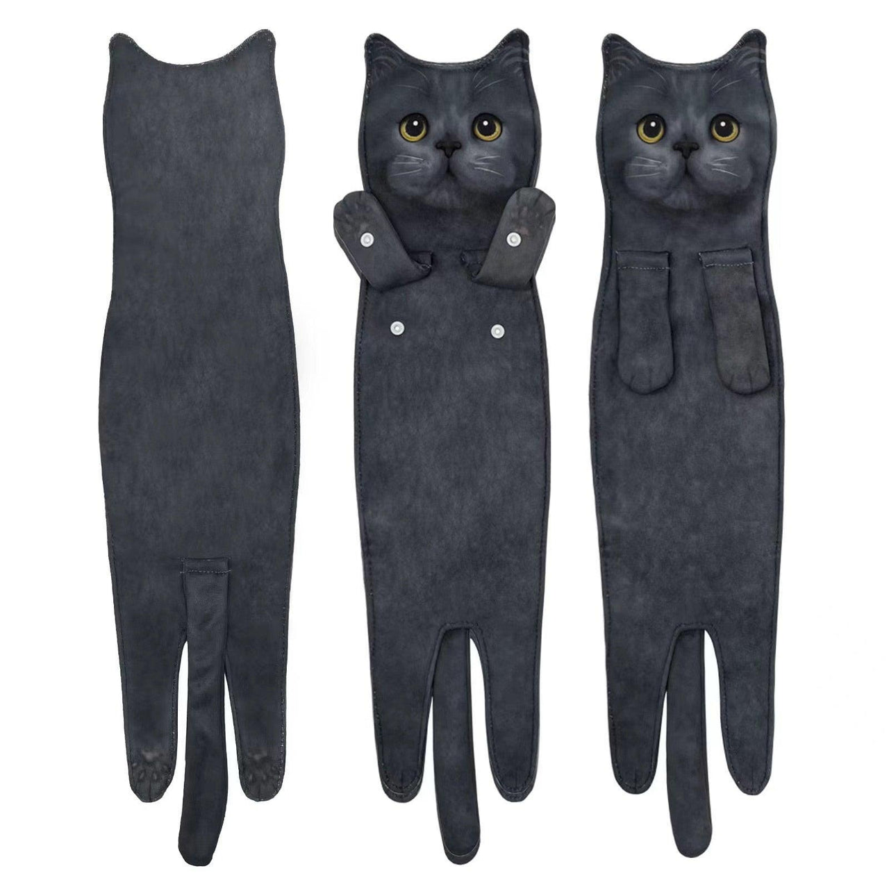 Ragtastic Cat Hand Towels Kitchen Towels KittyNook Cat Company Blue Cat