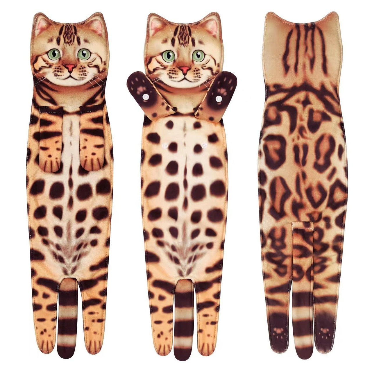 Ragtastic Cat Hand Towels Kitchen Towels KittyNook Cat Company Bengal Cat