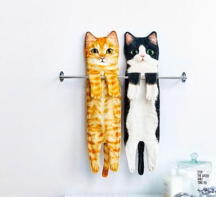 Ragtastic Cat Hand Towels Kitchen Towels KittyNook Cat Company