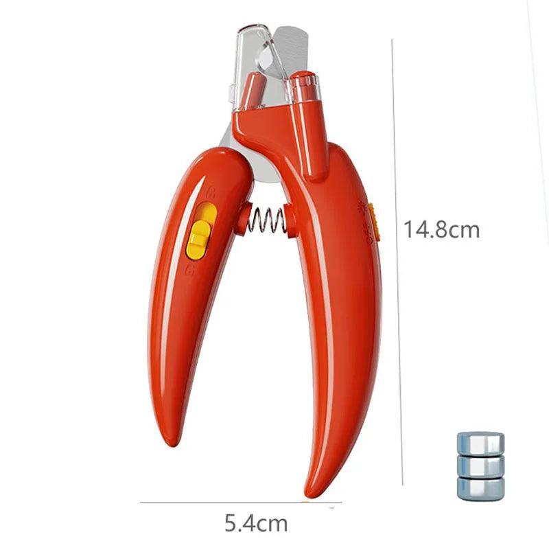 Cat Nail Clipper with LED Light Pet Supplies KittyNook Cat Company Red