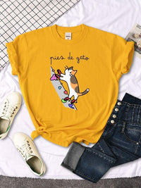 Thumbnail for Rock Climbing Cat Graphic Tee Shirts & Tops KittyNook Cat Company