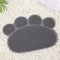 Thumbnail for Scatter Trap Paw Shaped Cat Litter Mat Cat Litter Box Mats KittyNook Gray Paw