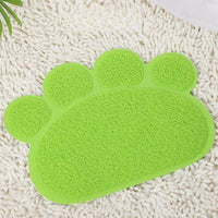 Thumbnail for Scatter Trap Paw Shaped Cat Litter Mat Cat Litter Box Mats KittyNook Green Paw