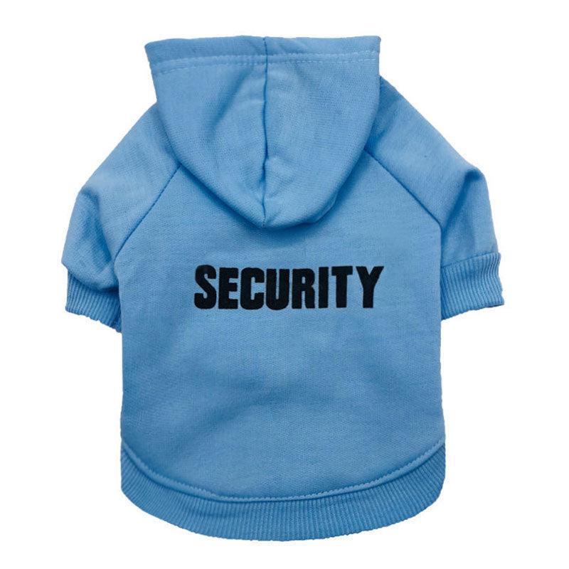 Security Cat Costume Cat Apparel KittyNook Cat Company Light Blue XS