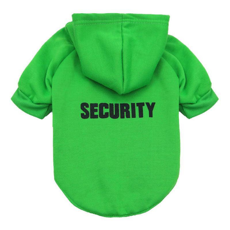 Security Cat Costume Cat Apparel KittyNook Cat Company Green XS