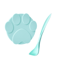 Thumbnail for Silicone Lid Cover for Canned Food Cat Supplies KittyNook Cat Company Lid and Spoon - Mint