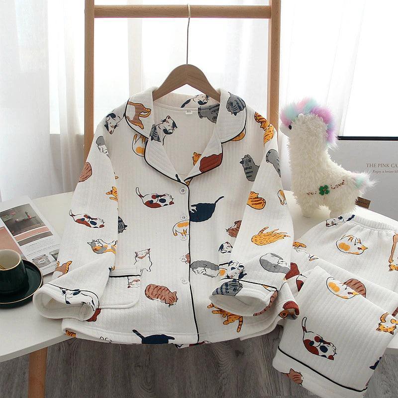 Sleepy Cats Cat Pajamas Pajamas KittyNook Cat Company