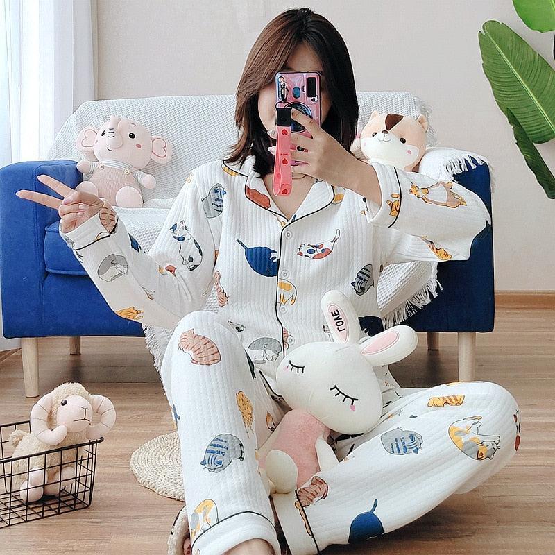 Sleepy Cats Cat Pajamas Pajamas KittyNook Cat Company