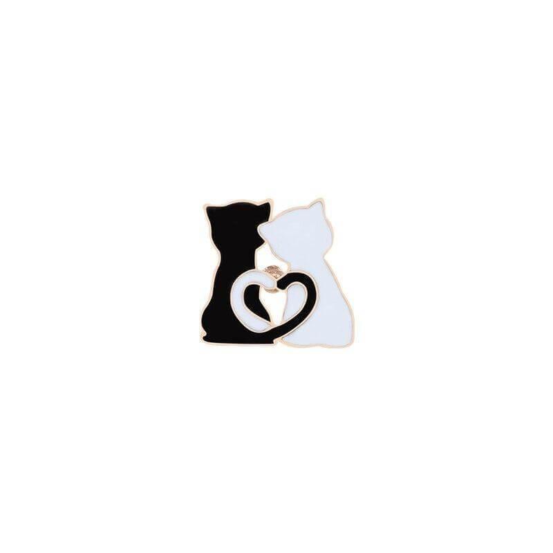 So Kawaii! Cartoon Enamel Cat Pins Apparel & Accessories KittyNook Couple Cat