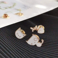 Thumbnail for So Kawaii! Cartoon Enamel Cat Pins Apparel & Accessories KittyNook
