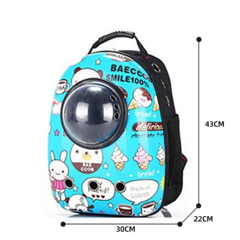 Space Capsule Traveling Backpack Pet Carriers & Crates KittyNook Bear Doodle