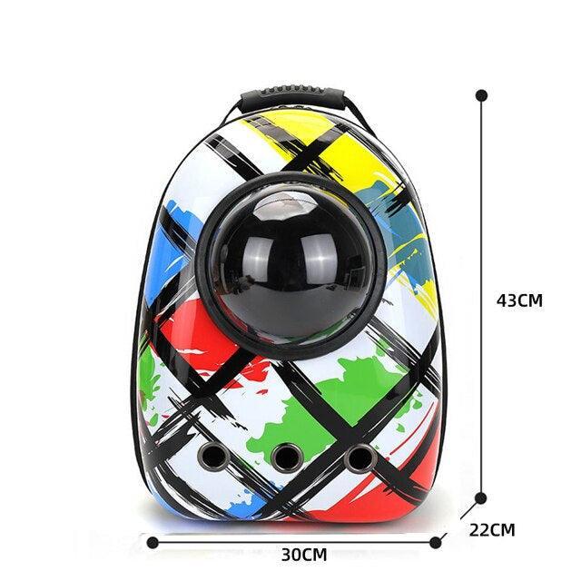 Space Capsule Traveling Backpack Pet Carriers & Crates KittyNook Graffiti