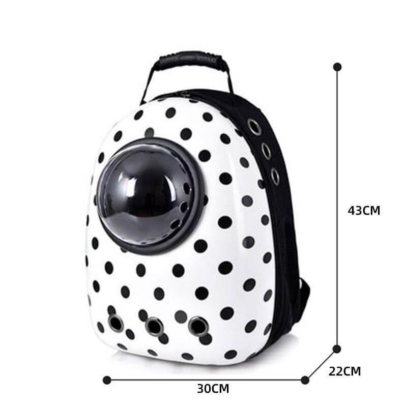 Space Capsule Traveling Backpack Pet Carriers & Crates KittyNook Polka Dots
