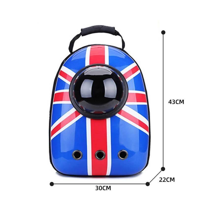 Space Capsule Traveling Backpack Pet Carriers & Crates KittyNook British Flag
