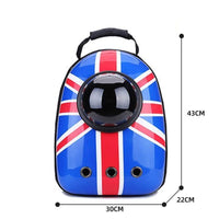 Thumbnail for Space Capsule Traveling Backpack Pet Carriers & Crates KittyNook British Flag