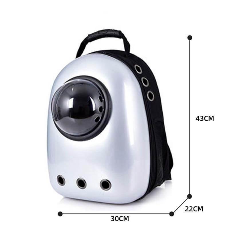 Space Capsule Traveling Backpack Pet Carriers & Crates KittyNook Silver