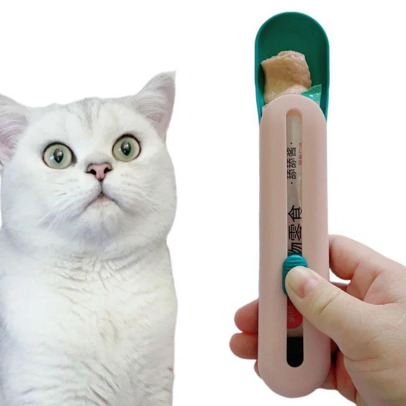 Squeeze Whiz Cat Treat Dispenser Spoon Pet Bowls, Feeders & Waterers KittyNook Cat Company