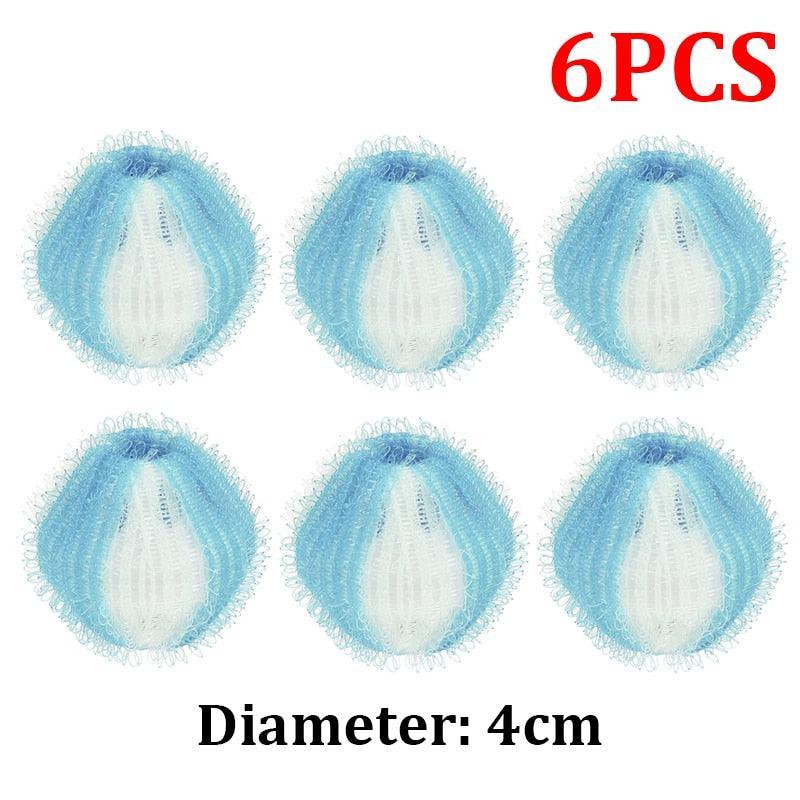 Tidy Tumbles Lint Remover Balls Lint Rollers KittyNook Cat Company Light Blue and White (6 PCS)