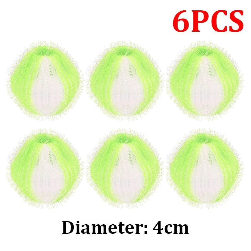 Tidy Tumbles Lint Remover Balls Lint Rollers KittyNook Cat Company Green and White (6 PCS)