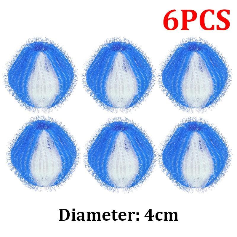 Tidy Tumbles Lint Remover Balls Lint Rollers KittyNook Cat Company Blue and White (6 PCS)