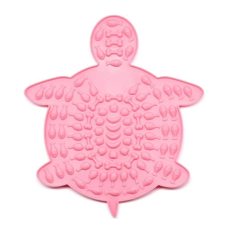 Turtle Treats Silicone Lick Mat Pet Bowls, Feeders & Waterers KittyNook Cat Company Pink