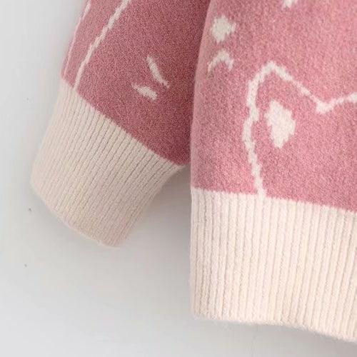 Vintage V-Neck Cat Sweater Shirts & Tops KittyNook Cat Company