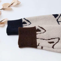 Thumbnail for Vintage V-Neck Cat Sweater Shirts & Tops KittyNook Cat Company