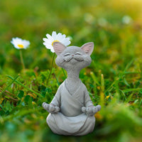 Thumbnail for Whimsical Buddha Cat Figurine Sculptures & Statues KittyNook Cat Company