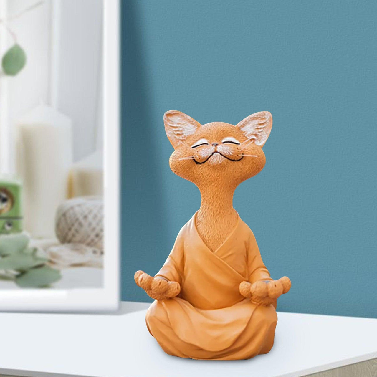 Whimsical Buddha Cat Figurine Sculptures & Statues KittyNook Cat Company