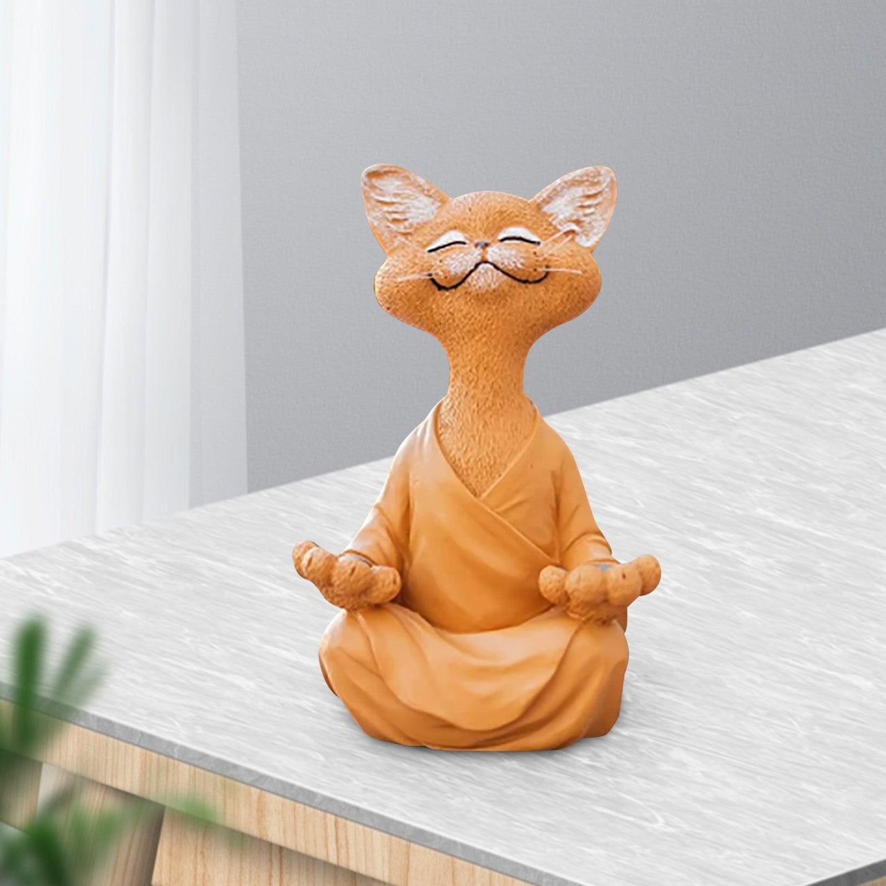 Whimsical Buddha Cat Figurine Sculptures & Statues KittyNook Cat Company