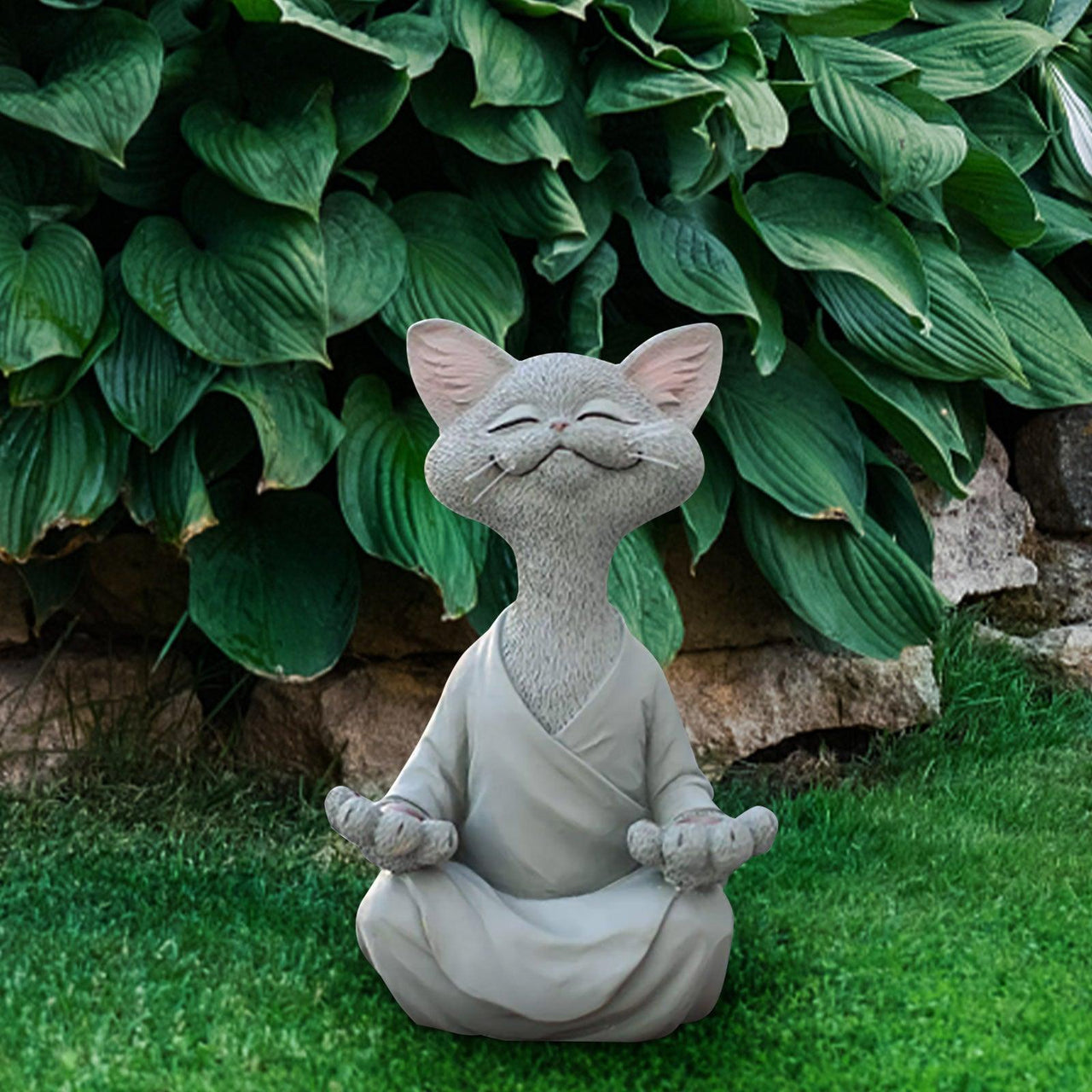 Whimsical Buddha Cat Figurine Sculptures & Statues KittyNook Cat Company