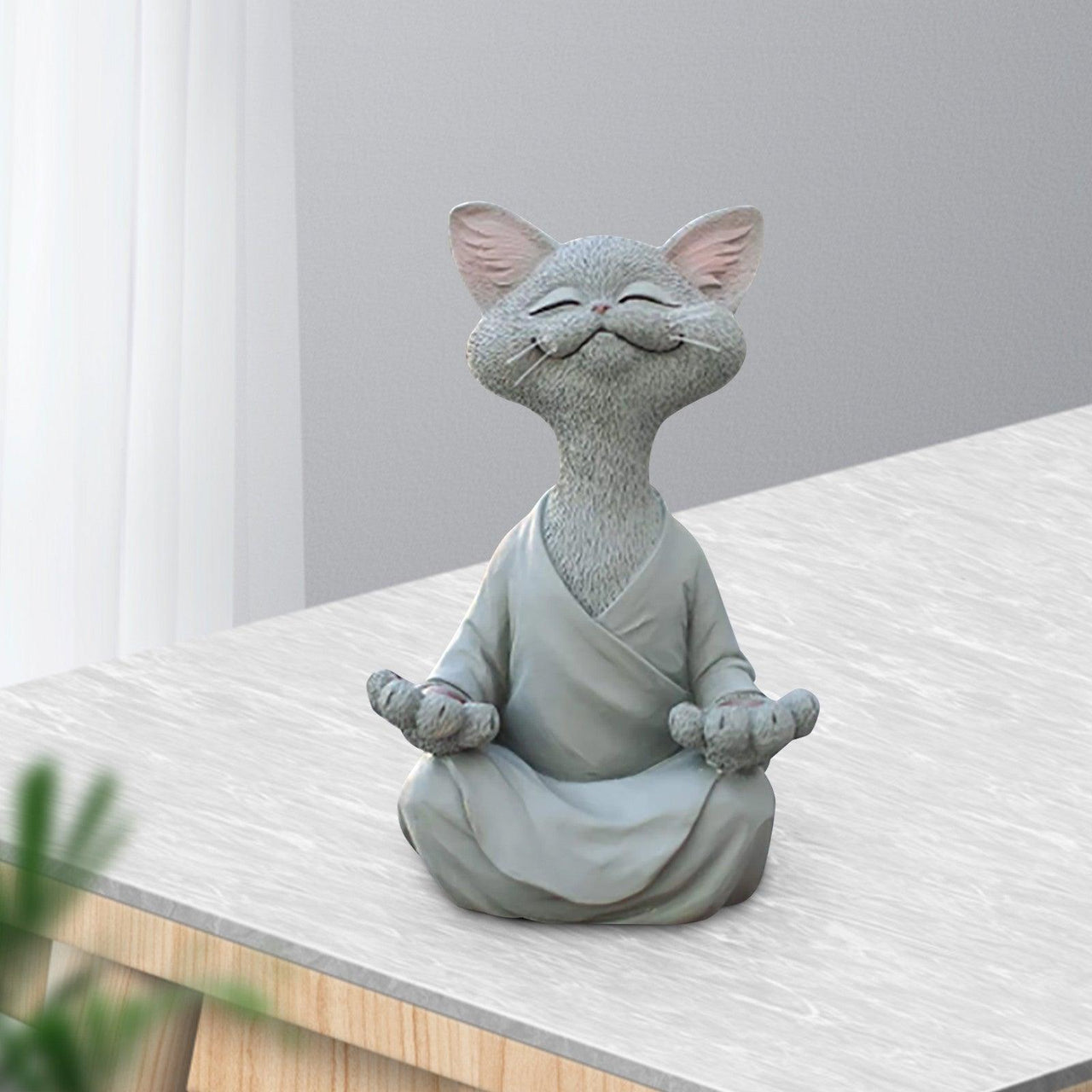 Whimsical Buddha Cat Figurine Sculptures & Statues KittyNook Cat Company