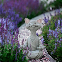Thumbnail for Whimsical Buddha Cat Figurine Sculptures & Statues KittyNook Cat Company