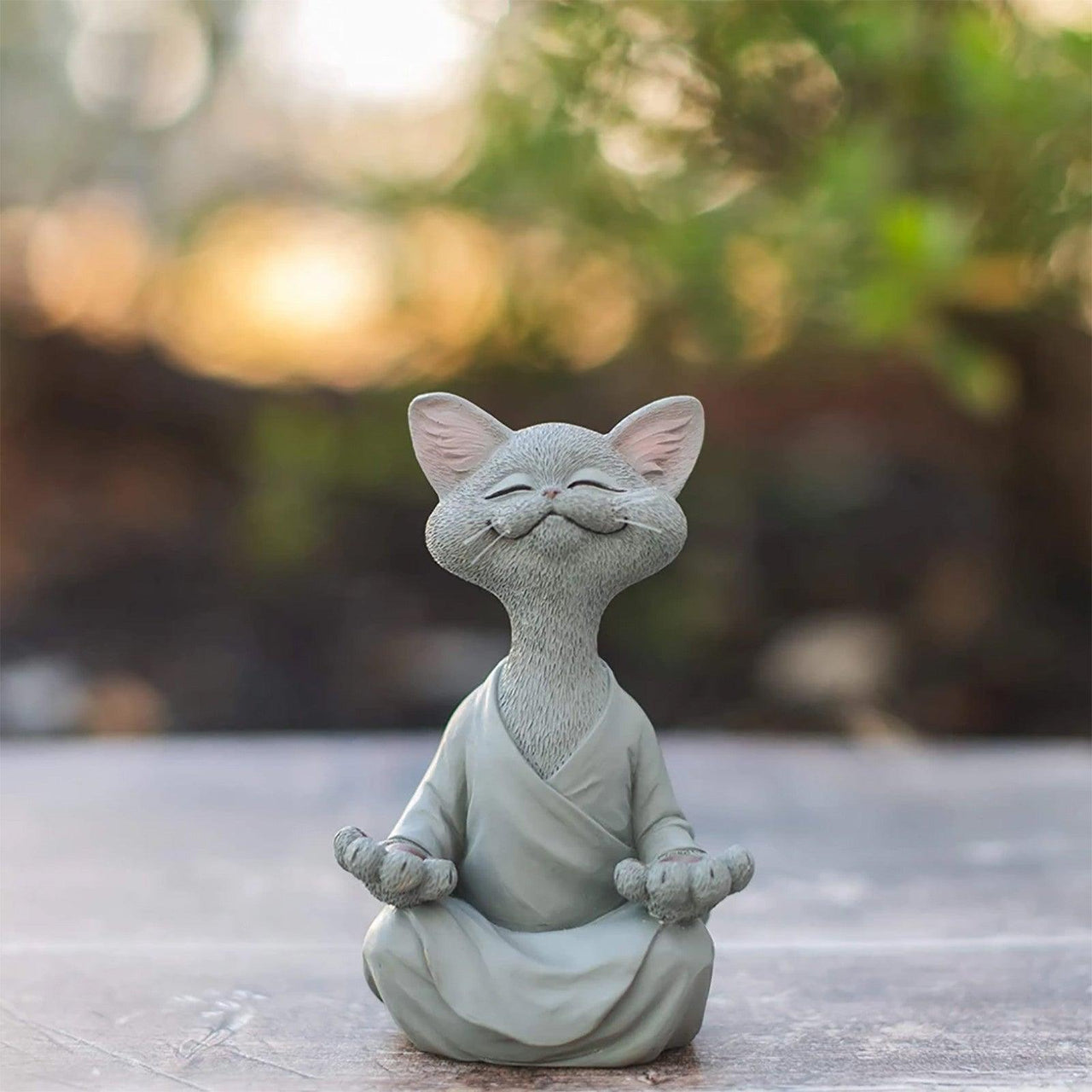 Whimsical Buddha Cat Figurine Sculptures & Statues KittyNook Cat Company