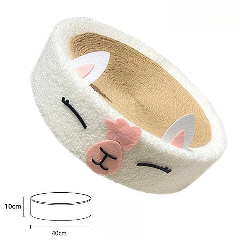 Whisker Whirl Cat Bed Scratcher KittyNook Cat Company Alpaca