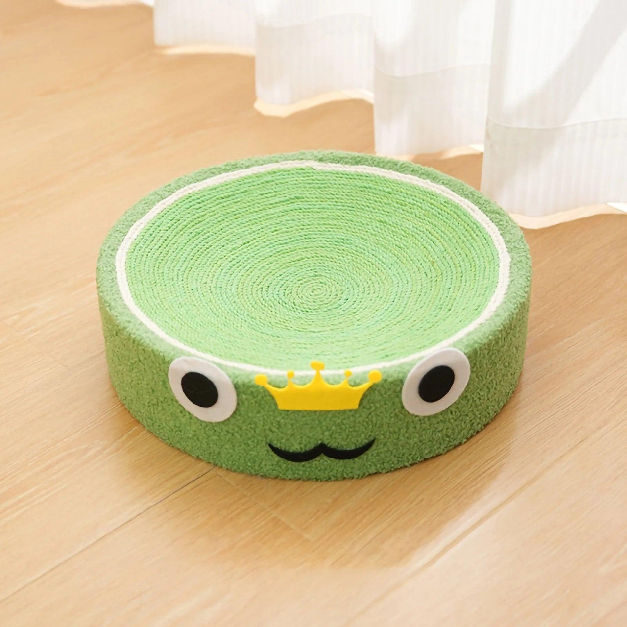 Whisker Whirl Cat Bed Scratcher KittyNook Cat Company Frog