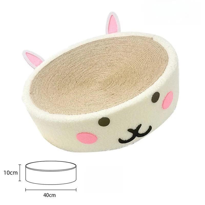 Whisker Whirl Cat Bed Scratcher KittyNook Cat Company Bunny Face