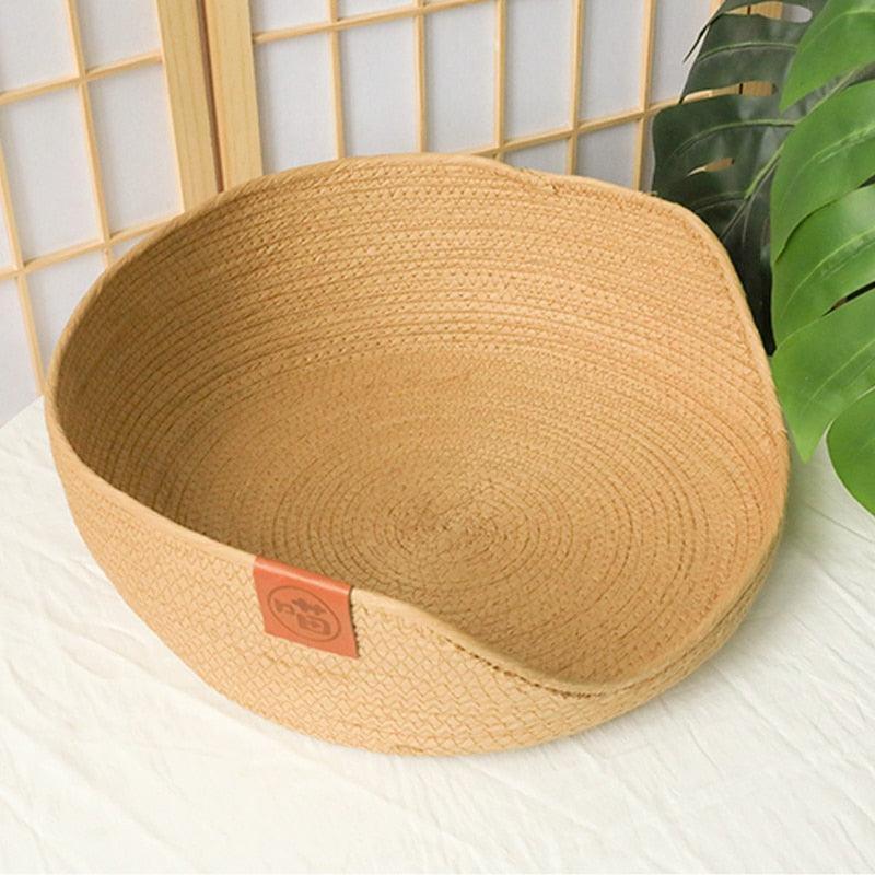 Woven Bamboo Cat Bed Cat Beds KittyNook Cat Company