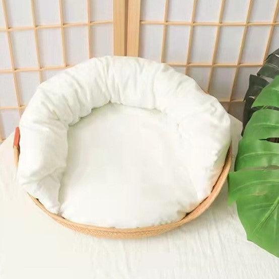 Woven Bamboo Cat Bed Cat Beds KittyNook Cat Company