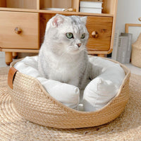 Thumbnail for Woven Bamboo Cat Bed Cat Beds KittyNook Cat Company