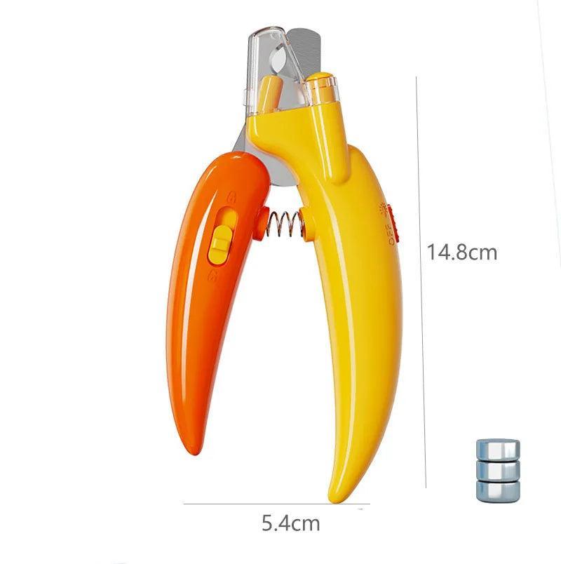 Cat Nail Clipper with LED Light Pet Supplies KittyNook Cat Company Yellow-Orange