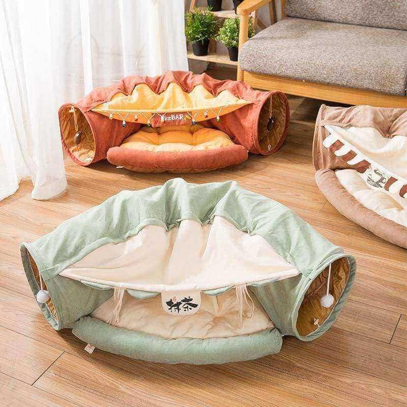 Zoom-Cat! Interactive Tunnel Bed Cat Toys KittyNook